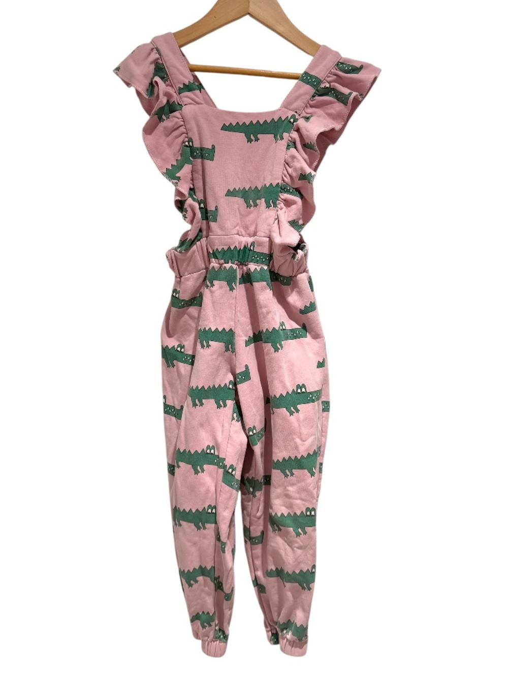HUGO LOVES TIKI pink crocodile print one-piece romper - size 4